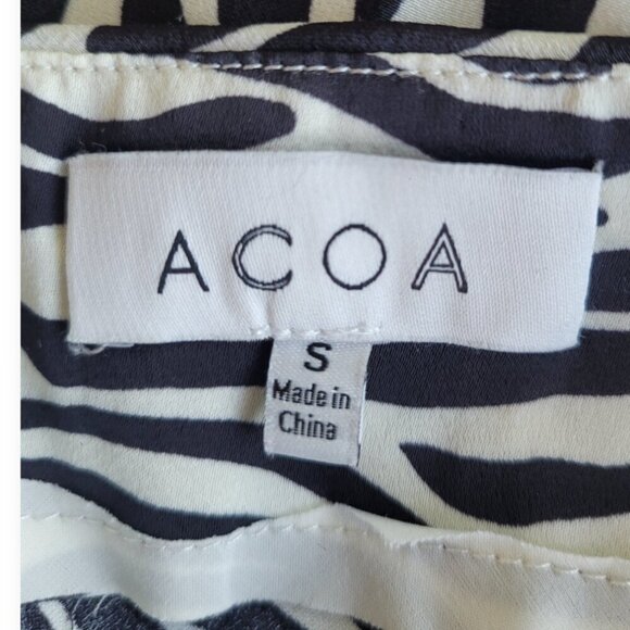 ACOA zebra print cowl neck cutout sleeveles minidress small - Picture 5 of 8